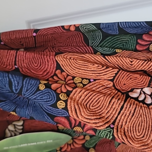 Farm Rio Black Stitched Flowers Long Sleeve Mini Dress - Picture 7 of 13